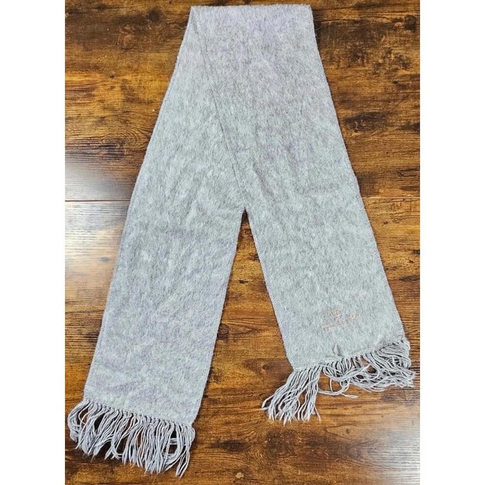 Alpaca Camargo Pale Gray‎ Embroidered Scarf